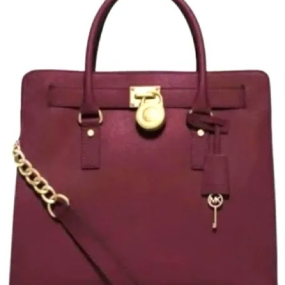 Michael Kors Plum Leather Satchel